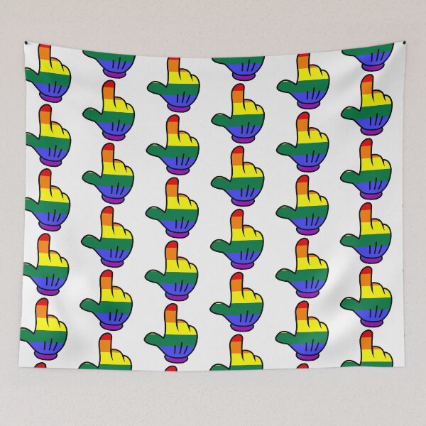 Item preview, Pointing Finger Rainbow Pride By Bent Sentiments LGBT gay lesbian interest  designed and sold by bentsentiments.