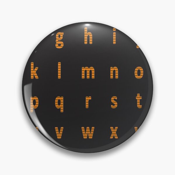 Item preview, complete alphabet - orange striped designed and sold by ZiphGames.