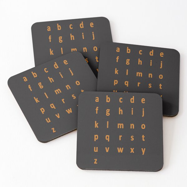 Item preview, complete alphabet - orange striped designed and sold by ZiphGames.