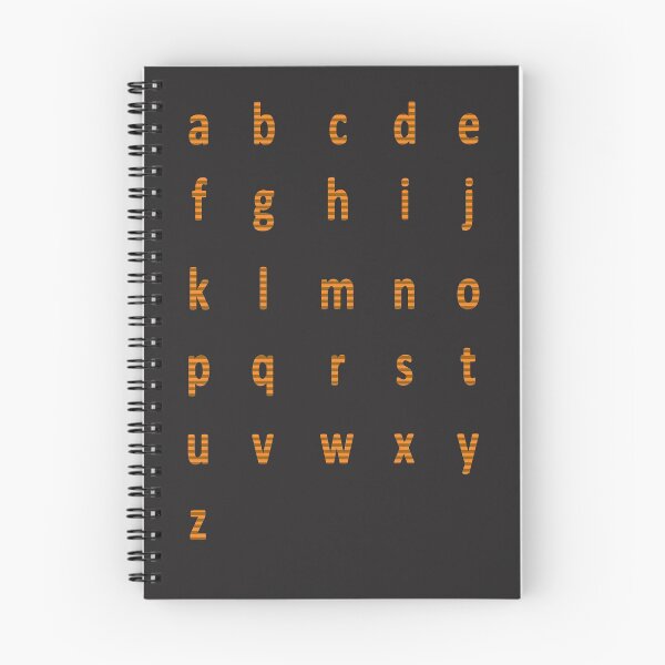 Item preview, complete alphabet - orange striped designed and sold by ZiphGames.
