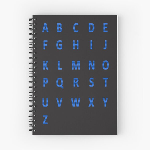 Item preview, complete alphabet - dark blue striped designed and sold by ZiphGames.