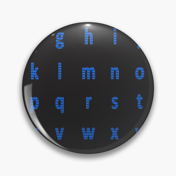 Item preview, complete alphabet - dark blue striped designed and sold by ZiphGames.