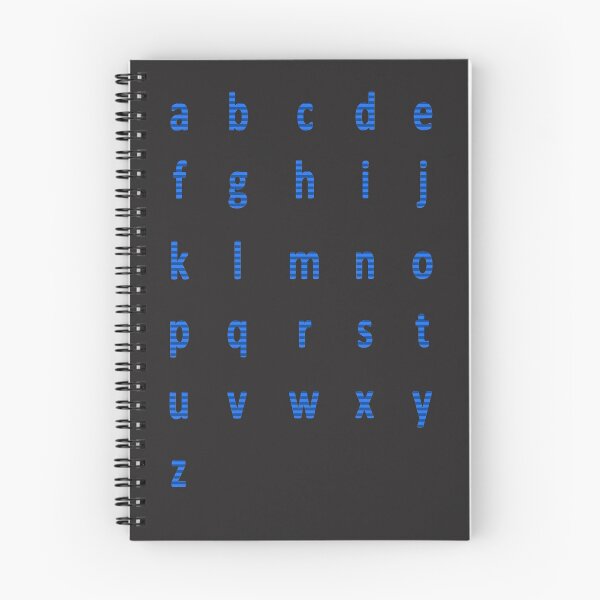 Item preview, complete alphabet - dark blue striped designed and sold by ZiphGames.