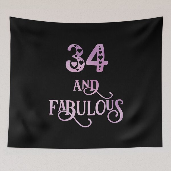 Item preview, Women 34 Years Old And Fabulous 34th Birthday Party product designed and sold by Grabitees.