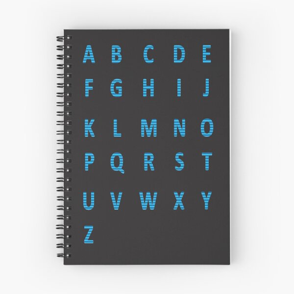 Item preview, complete alphabet - blue striped designed and sold by ZiphGames.