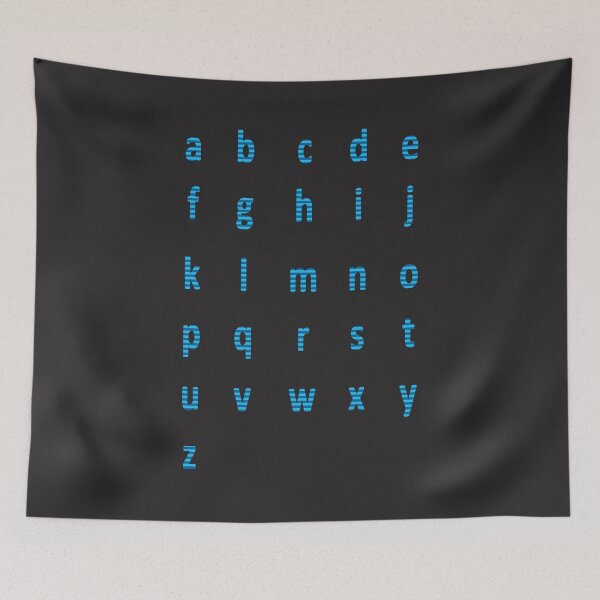 Item preview, complete alphabet - blue striped designed and sold by ZiphGames.