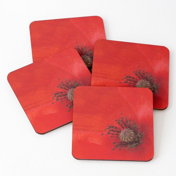 Item preview, Poppy flower poppy flower interior pistil stamens red flower blossom designed and sold by Forestia.