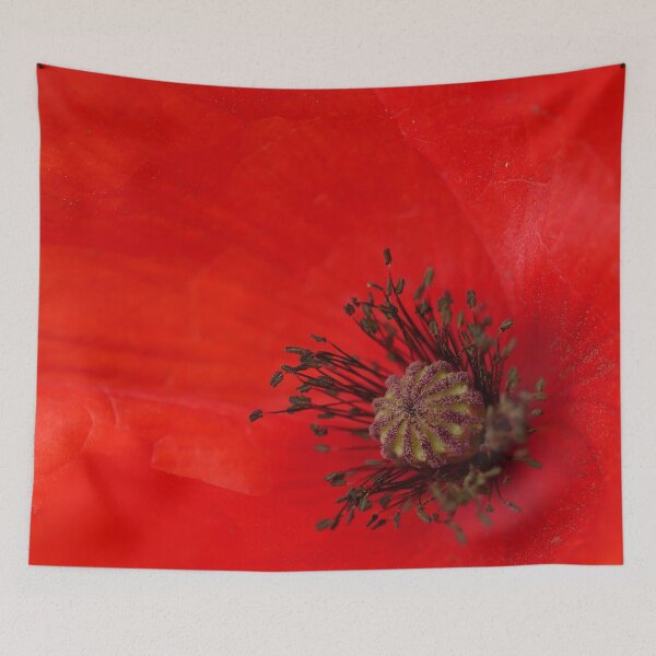 Item preview, Poppy flower poppy flower interior pistil stamens red flower blossom designed and sold by Forestia.