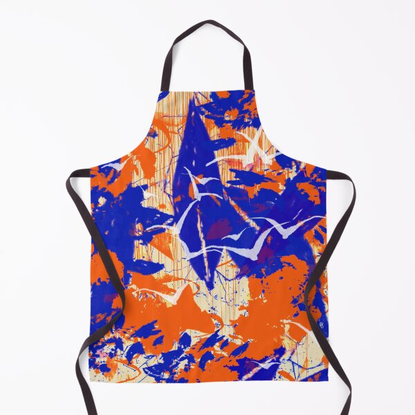 Item preview, Modern Impressionist Style Abstract Art Design Blue and Orange designed and sold by NancyMerkle.
