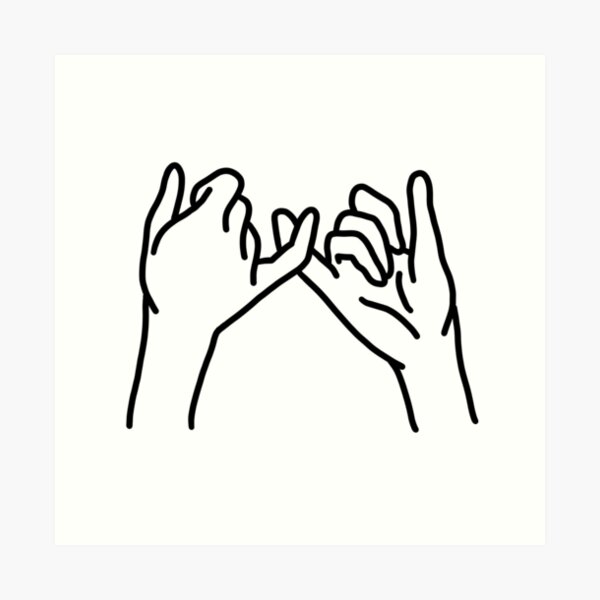 Pinky Promise Single line art | Sticker