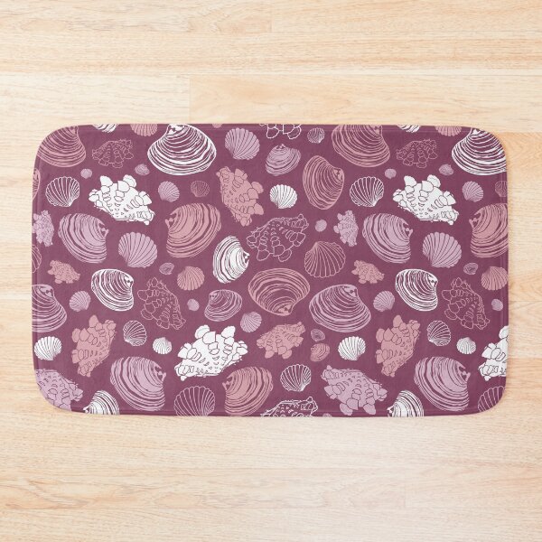 Item preview, Vector purple repeat pattern with variety of clam seashells.  designed and sold by jamiesoondesign.