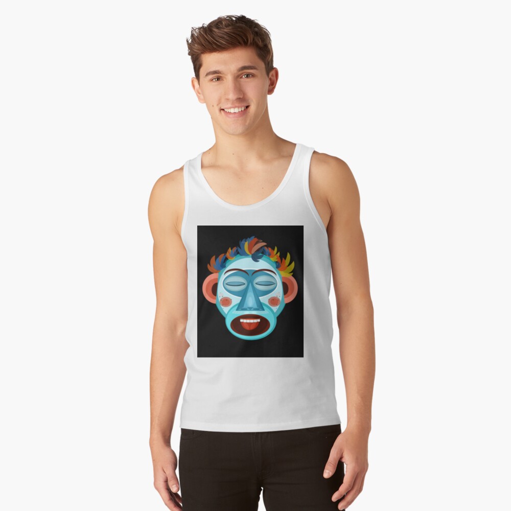 MONKEY - SINGS - Black Tank Top