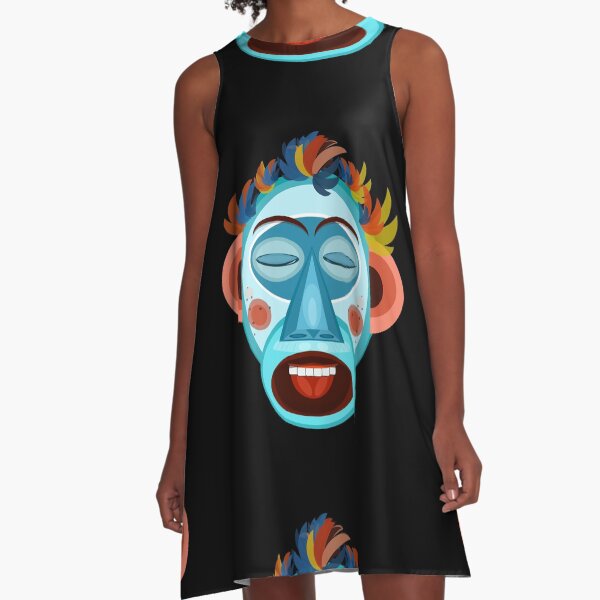 MONO - CANTA - Negro Vestido acampanado