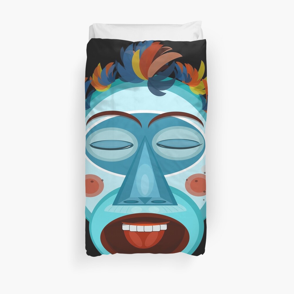 MONKEY - SINGS - Black Duvet Cover