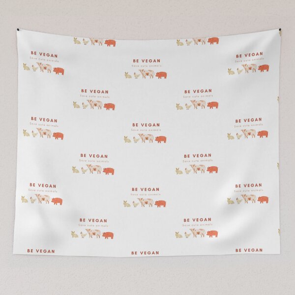 Item preview, Be Vegan, Save Cute ANimals designed and sold by FruTea.