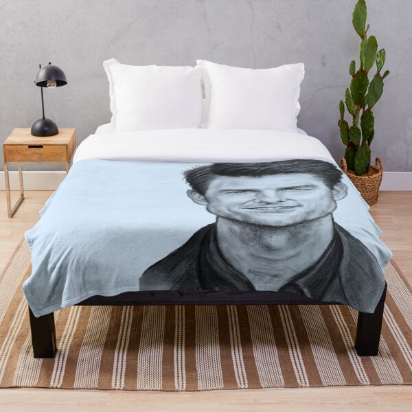 Item preview, Tommy Impossible original charcoal portrait drawing light blue   designed and sold by GittaG74.