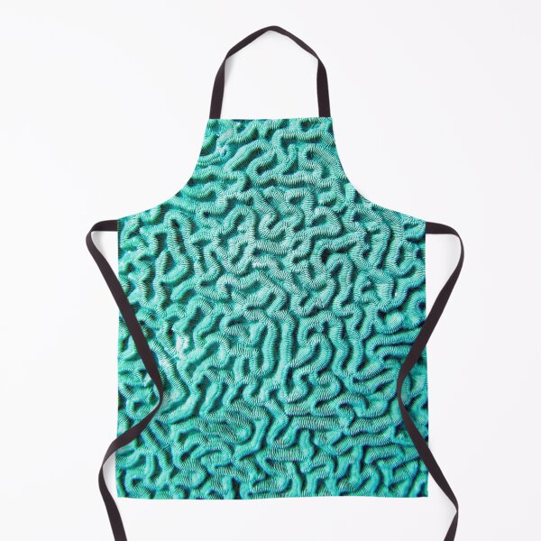 Watercolor Sealife, Brain Coral 01, Bonaire, Dutch West Indies Apron