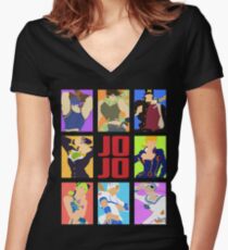JoJo's Bizarre Adventure - Heroes Women's Fitted V-Neck T-Shirt