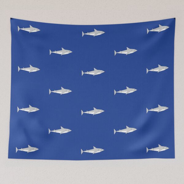 Item preview, Geometric Great White Shark Pattern designed and sold by Caseymakesart.
