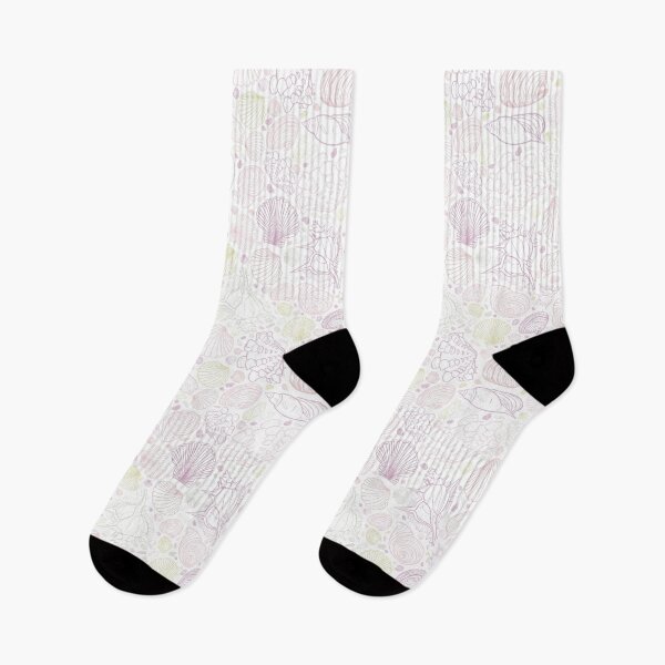 Item preview, Vector white pastel colours repeat pattern with variety of seashells.  designed and sold by jamiesoondesign.