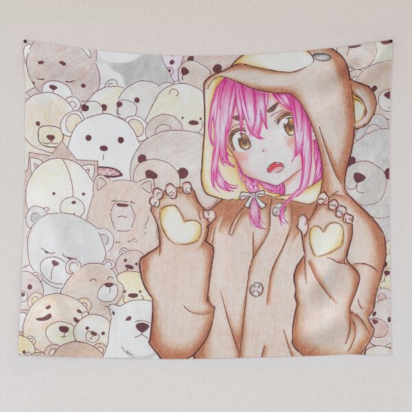 Item preview, cute girl surrounded by bears designed and sold by blitzkrig.