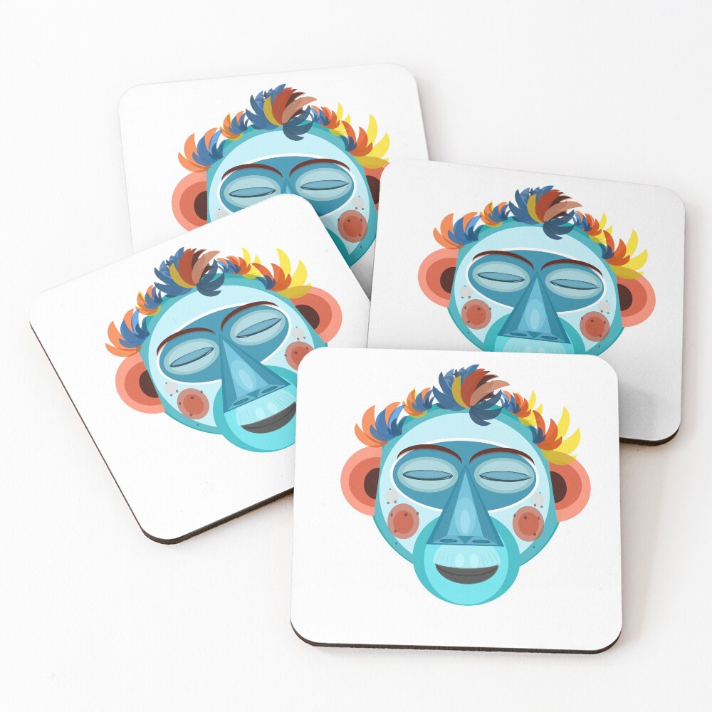 MOONKEY the Monkey - Meditation Coasters (Set of 4)