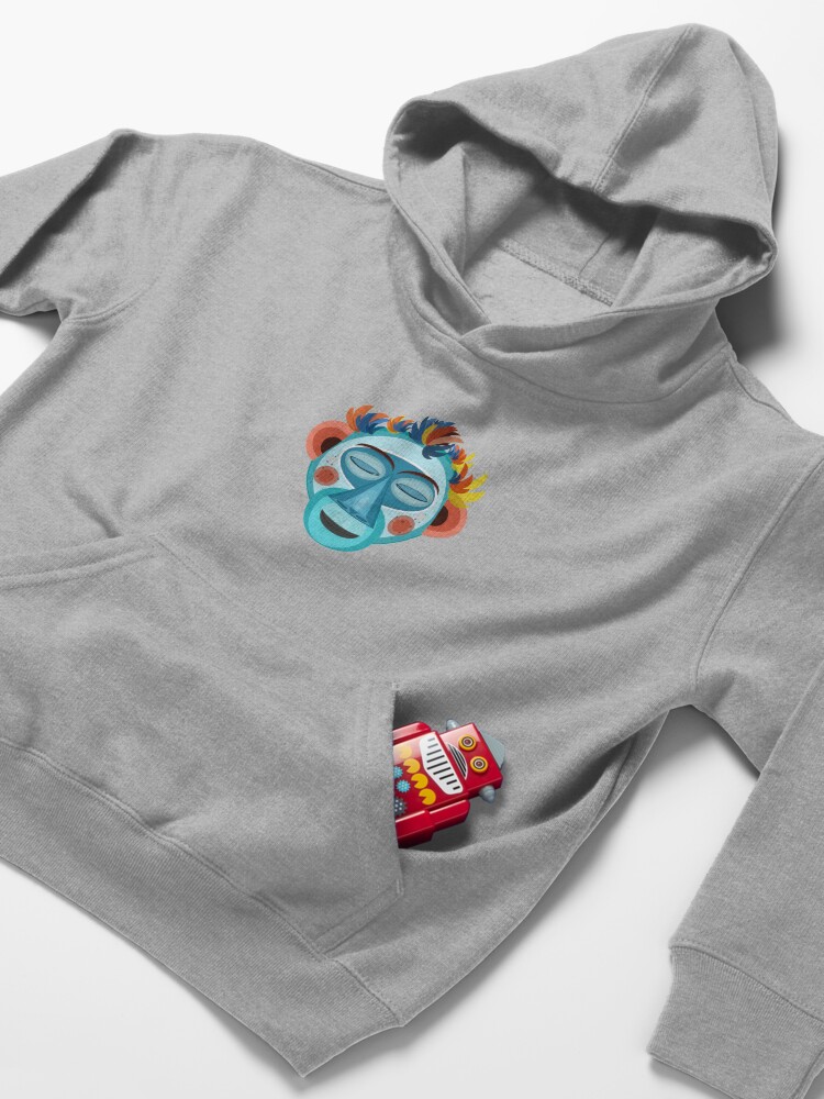 Thumbnail 4 of 5, Kids Pullover Hoodie, MOONKEY the Monkey - Meditation designed and sold by Arema Arega.