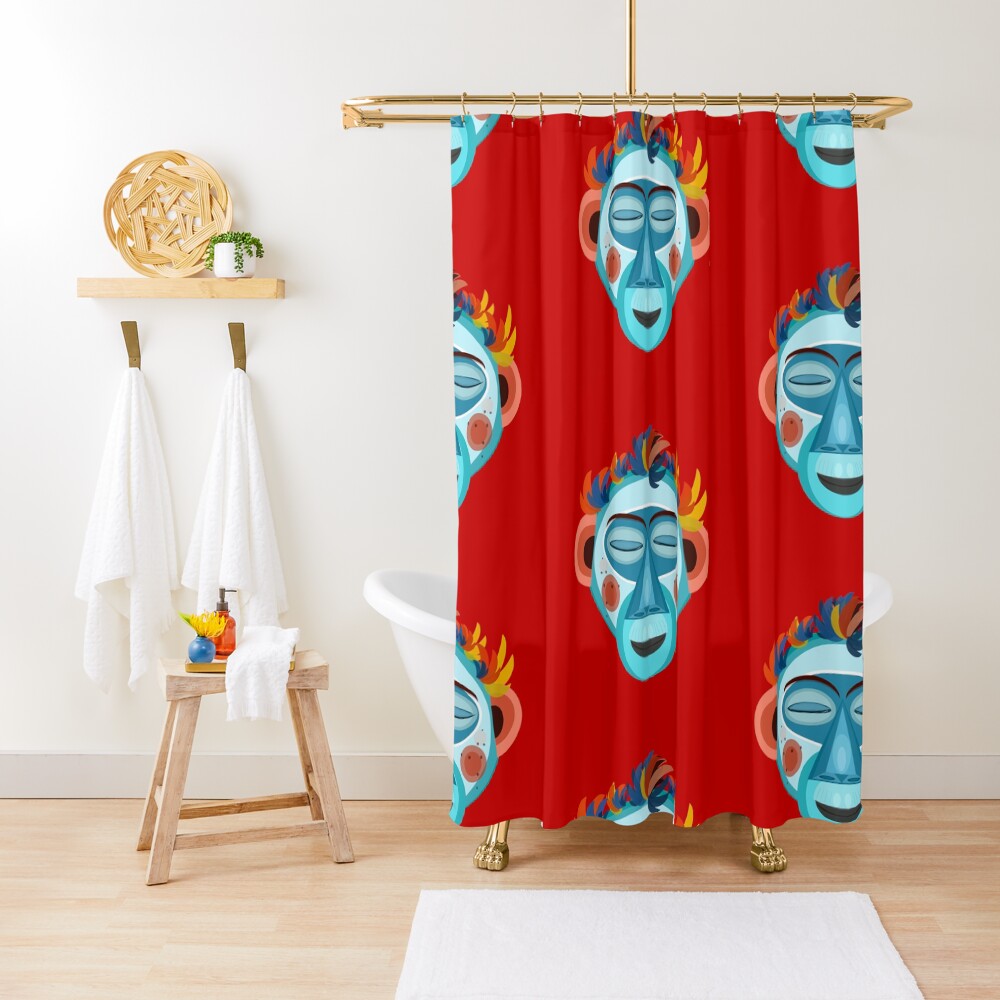 MOONKEY the Monkey - Meditation Shower Curtain