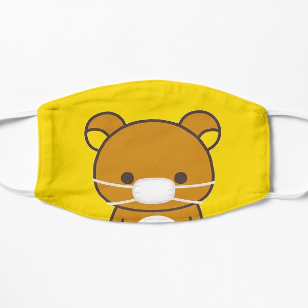 Rilakkuma wearing a mask Flat Mask