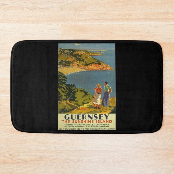 Item preview, Guernsey retro poster designed and sold by CorasPosters.
