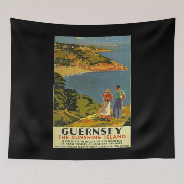 Artikelvorschau, Guernsey retro poster entworfen und verkauft von CorasPosters.