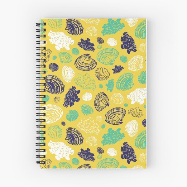 Item preview, Vector yellow repeat pattern with variety of clam seashells.  designed and sold by jamiesoondesign.