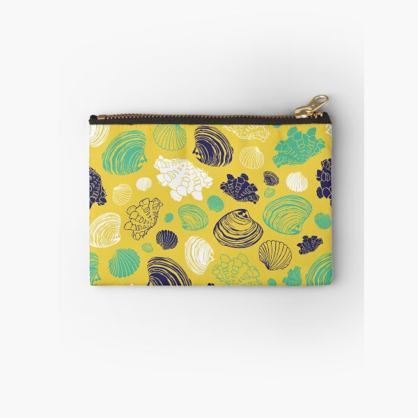 Item preview, Vector yellow repeat pattern with variety of clam seashells.  designed and sold by jamiesoondesign.