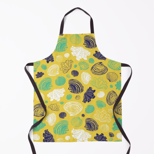 Item preview, Vector yellow repeat pattern with variety of clam seashells.  designed and sold by jamiesoondesign.
