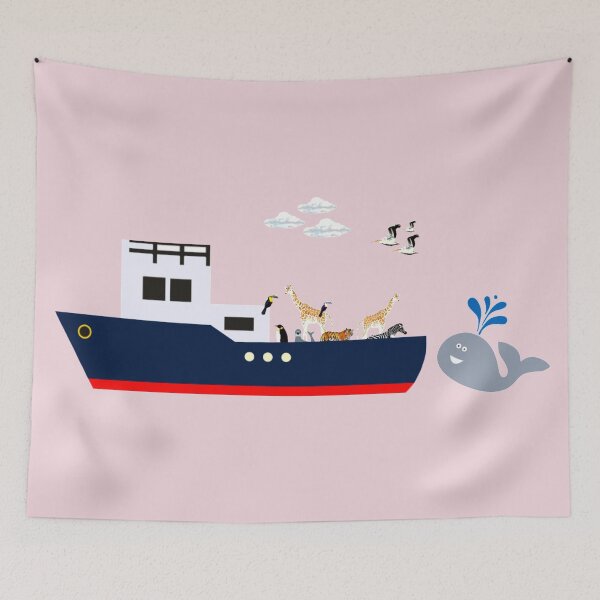 Item preview, Animals on Ship Print designed and sold by MarcSabuncu.