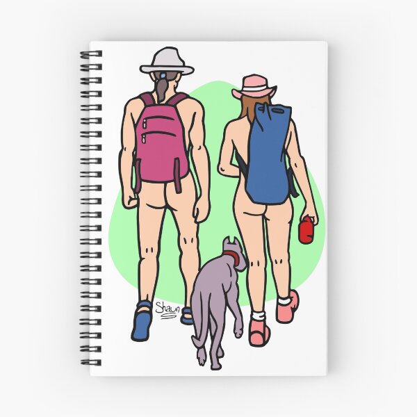 Item preview, Bare Dog Walking Couple designed and sold by Nude-is-Life.