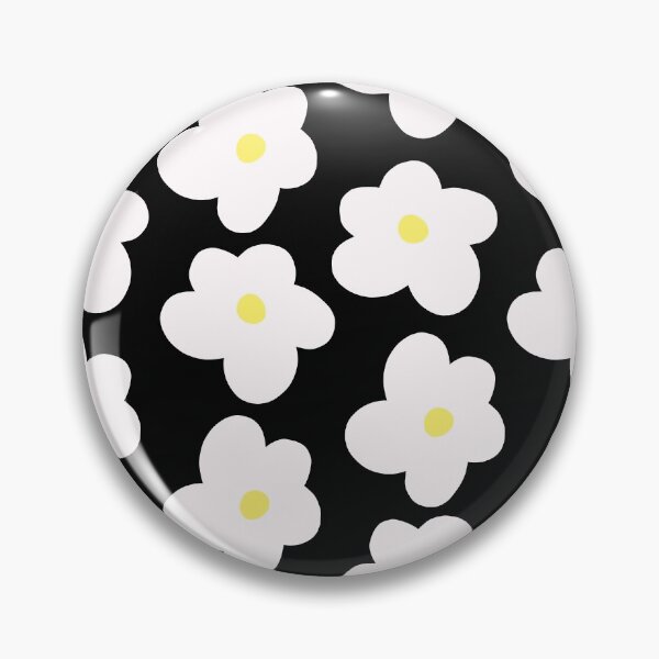 Item preview, White Flowers With Yellow Centers Black Background designed and sold by SofiaSava01.