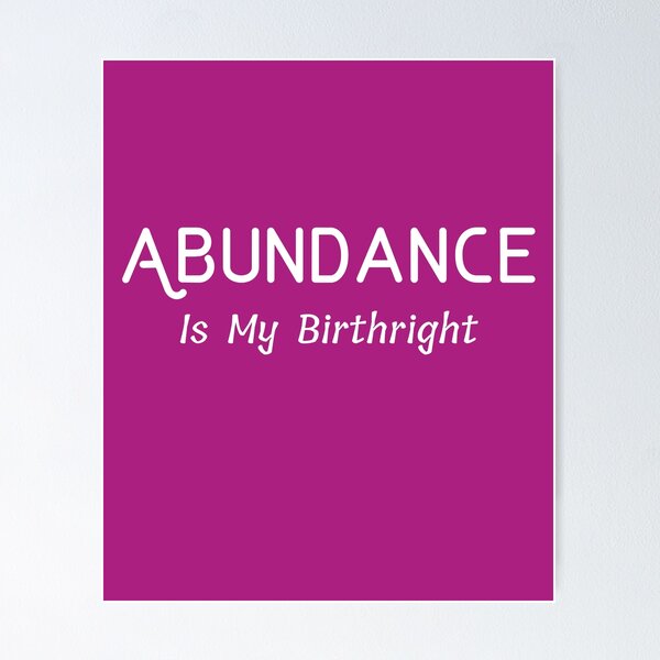 Item preview, Abundance Is My Birthright: Purple Selection designed and sold by Intuitive Engines Apparel Co..