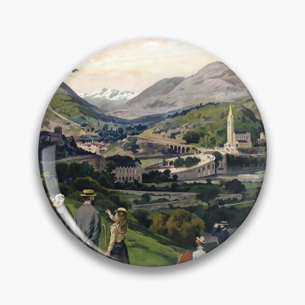 Artikelvorschau, Lourdes retro poster entworfen und verkauft von CorasPosters.