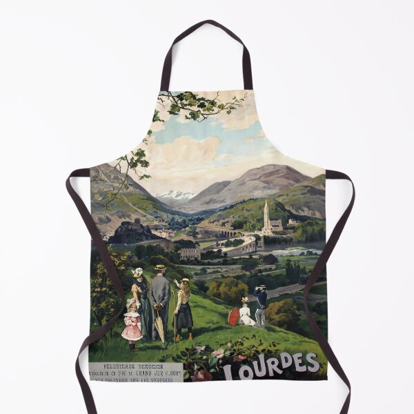 Item preview, Lourdes retro poster designed and sold by CorasPosters.