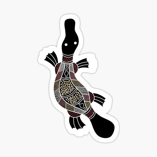 Authentic Aboriginal Art - Platypus Sticker