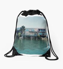 Floating towns Drawstring Bag