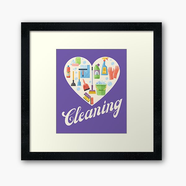 Item preview, Heart Cleaning, Cleaning Crew Gifts, Motivation Inspiration Graphic designed and sold by SavvyCleaner.