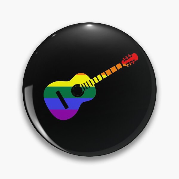 Item preview, Rainbow guitar Rainbow Pride By Bent Sentiments LGBT gay lesbian interest  designed and sold by bentsentiments.