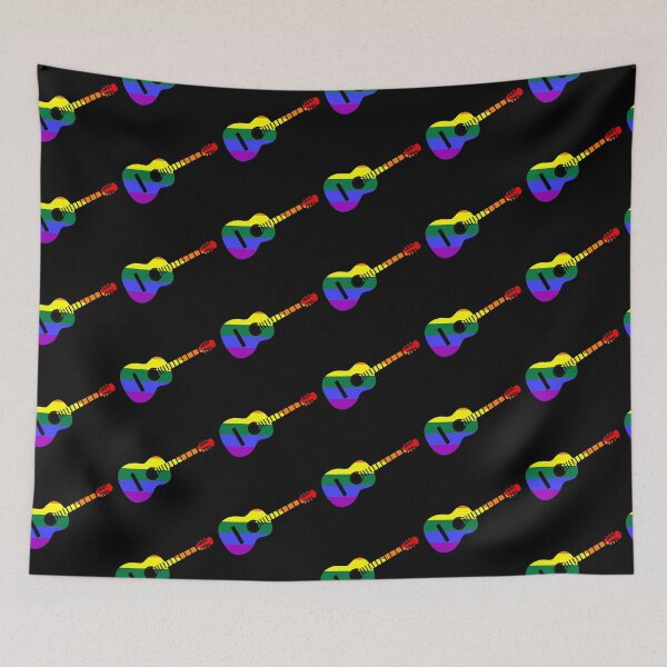 Item preview, Rainbow guitar Rainbow Pride By Bent Sentiments LGBT gay lesbian interest  designed and sold by bentsentiments.