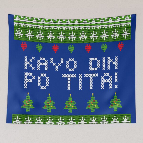 Item preview, UGLY CHRISTMAS SWEATER FILIPINO NAVY BLUE designed and sold by aydapadi.