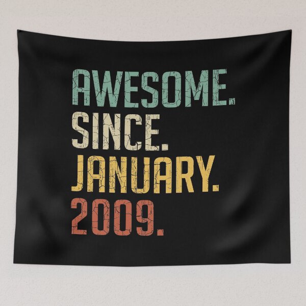 Item preview, Awesome Since January 2009 12nd Birthday Gift 12 Years Old Vintage January 2009 designed and sold by Takatv.