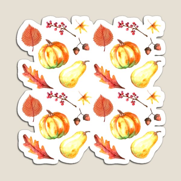 Item preview, Fall Autumn Pattern with Pumpkin Leaves and Acorns designed and sold by Jennifer Church.