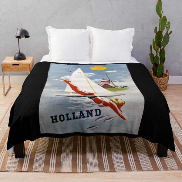 Item preview, Holland retro poster designed and sold by CorasPosters.