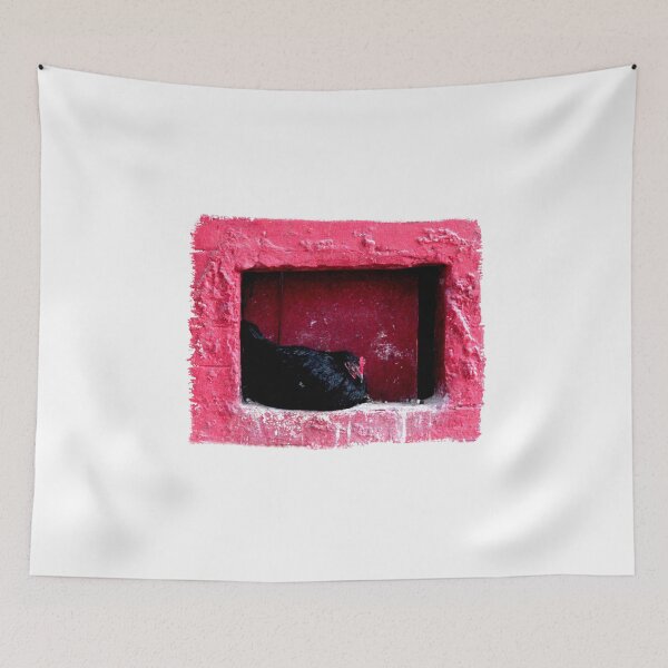 Item preview, Peaceful Chicken Sleeping in Window designed and sold by elderberry.